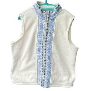 L.L.Bean size XL fleece zip front vest.